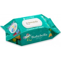Серветки вологі дитячі гіпоалергенні "Babybella" FRESH з клапаном, 120 шт